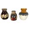 Multi-Colored Op Art Fat Lava Ceramic Vases from Bay Keramik, Germany, Set of 3 1