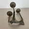 Portacandela brutalista scultoreo in bronzo, Francia, anni '70, Immagine 17