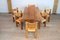 T14C Table and S11 Dining Chairs in Elm and Leather by Pierre Chapo, Set of 6 8