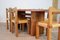 T14C Table and S11 Dining Chairs in Elm and Leather by Pierre Chapo, Set of 6 7