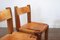 T14C Table and S11 Dining Chairs in Elm and Leather by Pierre Chapo, Set of 6 18
