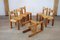 T14C Table and S11 Dining Chairs in Elm and Leather by Pierre Chapo, Set of 6 17