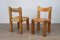T14C Table and S11 Dining Chairs in Elm and Leather by Pierre Chapo, Set of 6, Image 20