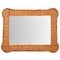 Mid-Century Italian Rectangular Mirror with Bamboo and Woven Wicker Frame, 1960s 1