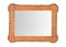 Mid-Century Italian Rectangular Mirror with Bamboo and Woven Wicker Frame, 1960s 5