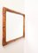 Mid-Century Rectangular Italian Mirror with Double Bamboo Cane Frame, 1970s 10