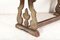 French Polychrome Painted Lyre Trestle Table 3