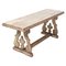 French Polychrome Painted Lyre Trestle Table, Image 1