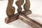 French Polychrome Painted Lyre Trestle Table 13