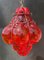 Venetian Red Seguso Murano Glass Lantern, Italy, 1950s 5
