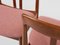Dänische Mid-Century Esszimmerstühle aus Teak & New Pink, 1960er, 6er Set 6