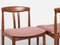 Dänische Mid-Century Esszimmerstühle aus Teak & New Pink, 1960er, 6er Set 7