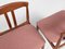 Mid-Century Danish Dining Chairs in Teak and New Pink Fabric, 1960s, Set of 6 9