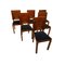 Art Deco Dining Chairs in Walnut Veneer, France, 1930s, Set of 6 2