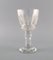 French Art Deco Red Wine Glasses in Clear Crystal Glass, Set of 6 2