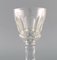 French Art Deco Red Wine Glasses in Clear Crystal Glass, Set of 6 3