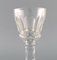 French Art Deco Red Wine Glasses in Clear Crystal Glass, Set of 6, Image 3