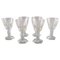 French Art Deco Red Wine Glasses in Clear Crystal Glass, Set of 6, Image 1