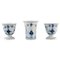 Blue Fluted Vase and Egg Cups from Bing & Grøndahl, 1920, Set of 3 1