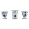 Blue Fluted Vase and Egg Cups from Bing & Grøndahl, 1920, Set of 3, Image 1
