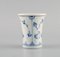 Blue Fluted Vase and Egg Cups from Bing & Grøndahl, 1920, Set of 3 2