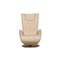 Cream Leather Mate Armchair with Electronic Function from FSM 6