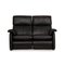 Black Leather Two-Seater Sofa with Relax Function by Ewald Schillig 1