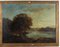 Large Lake Landscape, 1800s, Oil on Plywood, Framed 1