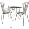 French Patio Table and Chairs by Mathieu Matégot, 1950, Set of 6 9