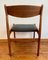 Danish Oak Dining Chair with a Black Leather Seat Cushion, Image 6
