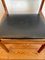 Danish Oak Dining Chair with a Black Leather Seat Cushion, Image 8