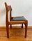 Danish Oak Dining Chair with a Black Leather Seat Cushion, Image 7
