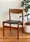 Danish Oak Dining Chair with a Black Leather Seat Cushion, Image 2