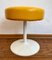 Vintage Stool with Yellow Seat Cushion on Metal Frame, 1970s, Image 1