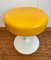Vintage Stool with Yellow Seat Cushion on Metal Frame, 1970s, Image 5