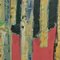 Rafael, Grande Peinture de Paysage de Bouleau Expressionniste Colorée, 1980s, Huile sur Toile, Encadrée 3
