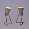 Swedish Cream White Metal Table Lamps by Svend Aage Holm-Sørensen, 1950s, Set of 2 4