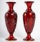 Art Nouveau Red Enamel Vases, Set of 2 5