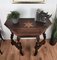 19th Century Baroque Solid Walnut Lyre-Leg Demi-Lune Console Table with Inlay 4