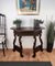 19th Century Baroque Solid Walnut Lyre-Leg Demi-Lune Console Table with Inlay 2