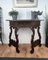 19th Century Baroque Solid Walnut Lyre-Leg Demi-Lune Console Table with Inlay 7