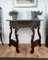 19th Century Baroque Solid Walnut Lyre-Leg Demi-Lune Console Table with Inlay, Image 7