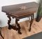 19th Century Baroque Solid Walnut Lyre-Leg Demi-Lune Console Table with Inlay 8