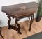 19th Century Baroque Solid Walnut Lyre-Leg Demi-Lune Console Table with Inlay, Image 8