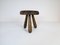 Swedish Sculptural Stool in Stained Pine by Ingvar Hildingsson, 1970s 3