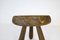 Swedish Sculptural Stool in Stained Pine by Ingvar Hildingsson, 1970s 6