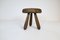 Swedish Sculptural Stool in Stained Pine by Ingvar Hildingsson, 1970s, Image 4