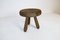 Swedish Sculptural Stool in Stained Pine by Ingvar Hildingsson, 1970s 5