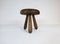 Swedish Sculptural Stool in Stained Pine by Ingvar Hildingsson, 1970s 2