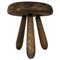 Swedish Sculptural Stool in Stained Pine by Ingvar Hildingsson, 1970s 1